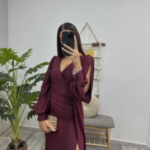 Vestido burdeo